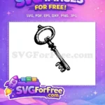 Free Ornate Head Free Antique Key Vector Free SVG - Instant Download