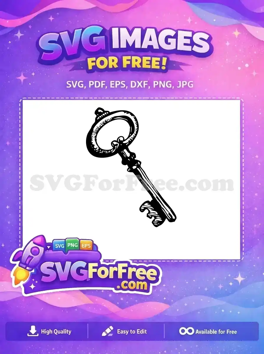 Free Ornate Head Free Antique Key Vector Free SVG