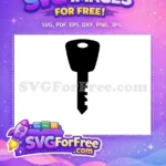 Free Black Silhouette Key Free Vector SVG Free SVG - Instant Download