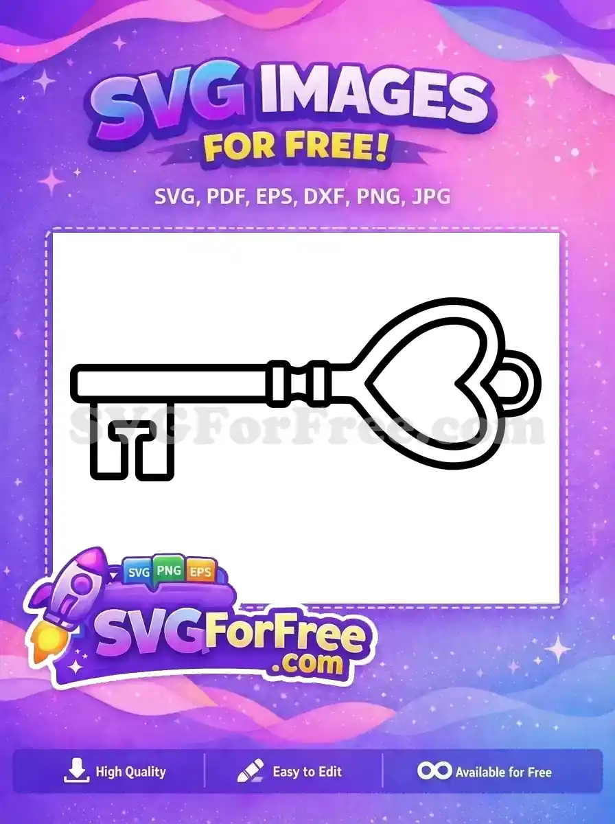 Free Heart Shaped Free Antique Key Vector Free SVG
