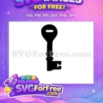 Free Bold Black Number 1 Free Key Vector Design Digital Typography Art Free SVG - Instant Download