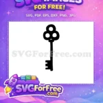 Free Antique Silhouette Free Old Fashioned Key Vector Free SVG - Instant Download