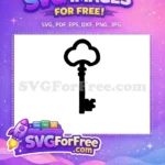 Free Antique Key Vector Free Black Silhouette Key Free SVG - Instant Download