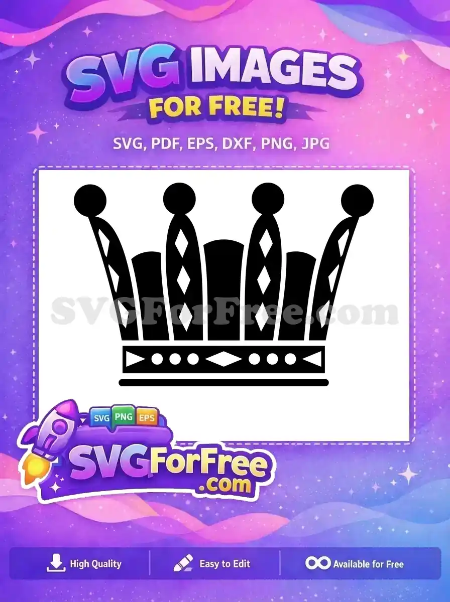Free Diamond Crown Free King Queen Crown Free SVG