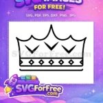 Free Royal Crown Shape Free Diamond Detail King Free SVG - Instant Download