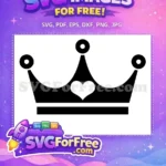 Free Detailed King Free Queen Crown Couple Silhouette Free SVG - Instant Download