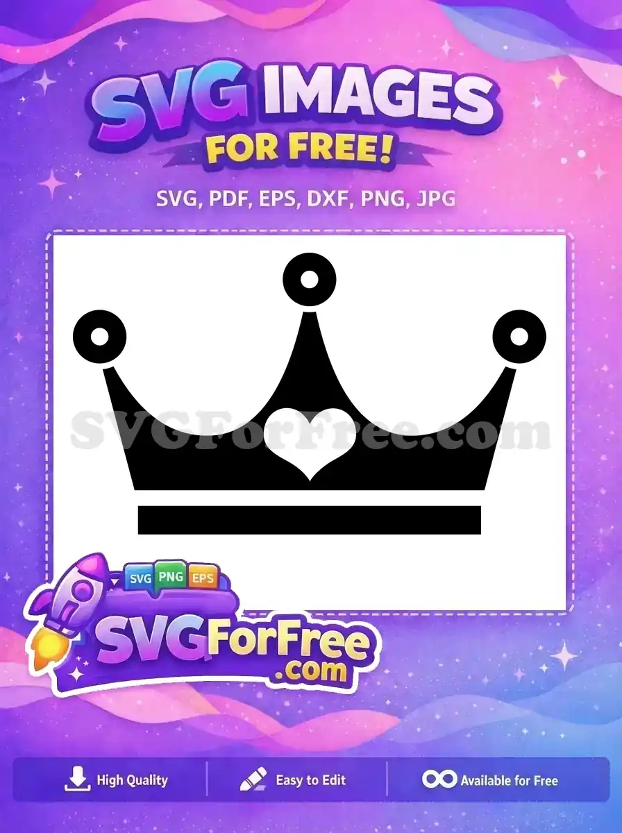 Free Detailed King Free Queen Crown Couple Silhouette Free SVG