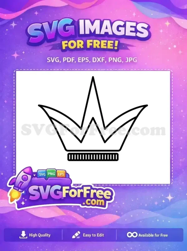 Free Royal Crown Free King Queen Silhouette Free SVG 1