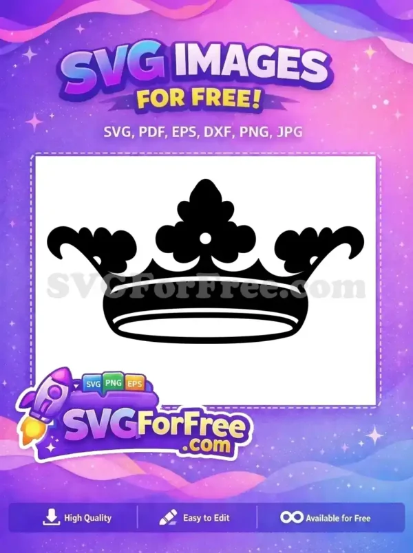 Free Royal Crown Free Black Silhouette King Queen Free SVG 1