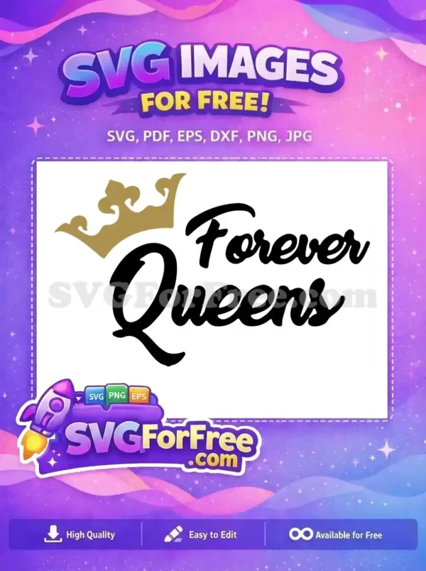 Free Gold Crown Free Forever Queens Design Free SVG