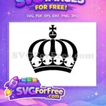 Free Black Crown Free Royal Cross King Free SVG - Instant Download