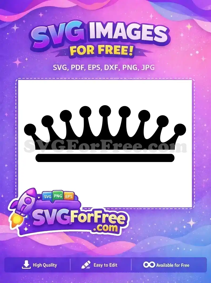 Free Black Silhouette Free King Queen Crown Design Free SVG