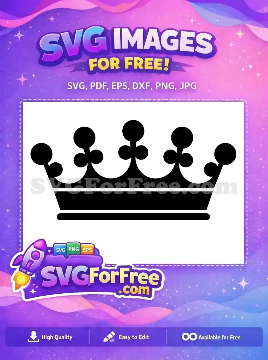Free Royal Crown Free Black Silhouette King Free SVG 1
