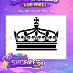 Free Detailed Fleur-de-lis Free Cross Topped King Free SVG - Instant Download
