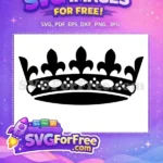 Free Royal Fleur Details Free King Queen Crown Free SVG - Instant Download