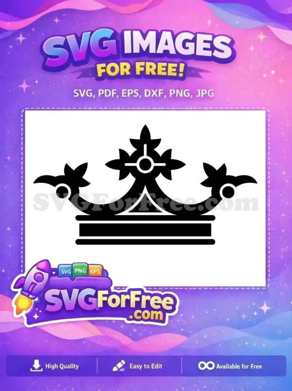 Free Ornate Black Silhouette Free Royal King Queen Crown Free SVG