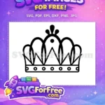 Free Black Outline Crown Free Royal King Queen Free SVG - Instant Download