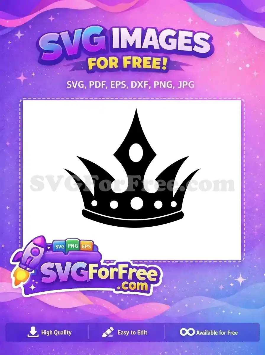 Free Royal Crowns Free Elegant Silhouettes King Queen Free SVG