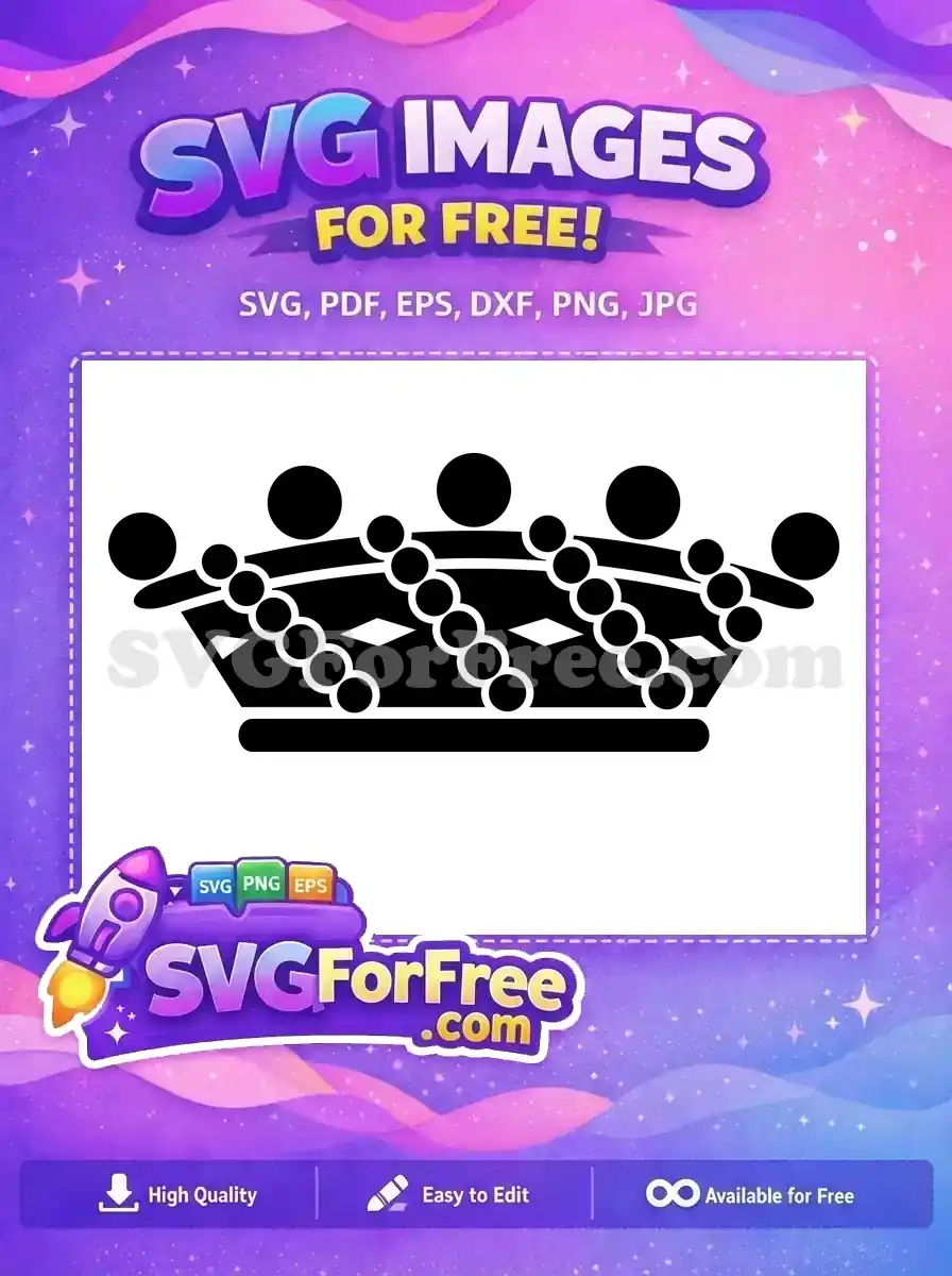Free Black Royal Crown Free Diamonds King Free SVG