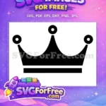 Free Black Crown Topped Free Royal Headdress King Free SVG - Instant Download