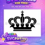 Free Black Royal Crown Free Cross Topped King Free SVG - Instant Download