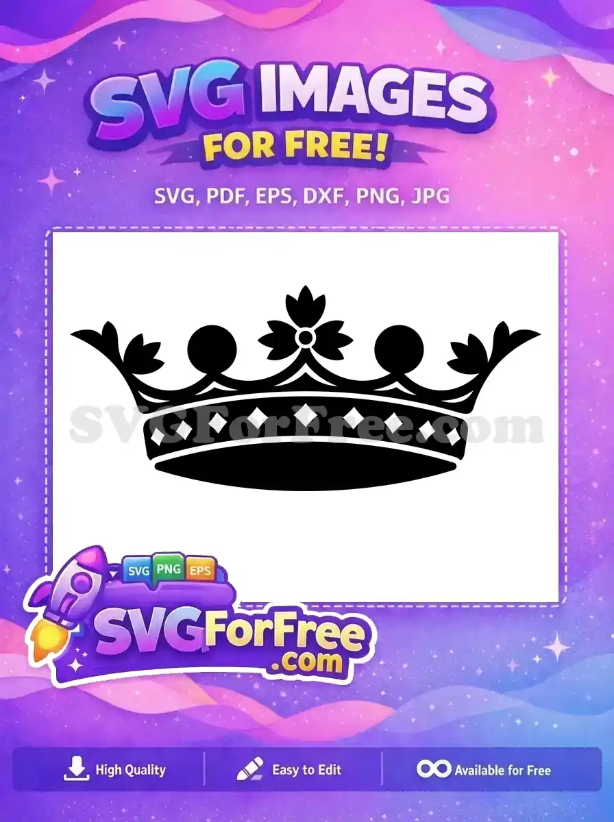 Free Black Crown Free Diamond Accents King Free SVG
