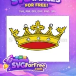 Free Golden Crown Free Royalty King Queen Free SVG - Instant Download