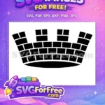 Free Black Brick Free King Crown Silhouette Free SVG - Instant Download