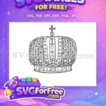 Free Detailed Cross Free Circle Pattern King Free SVG - Instant Download