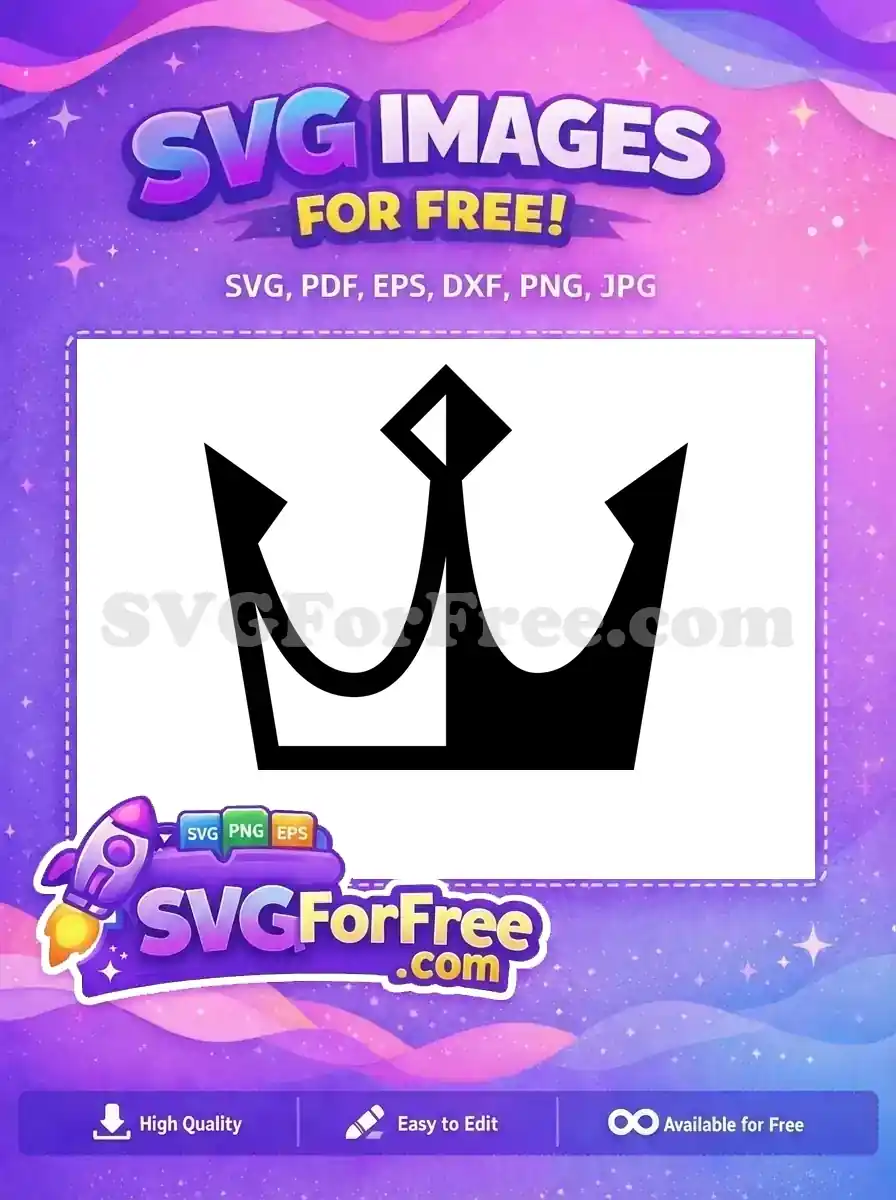 Free Pointed Edges Free Black Silhouette King Queen Free SVG 2