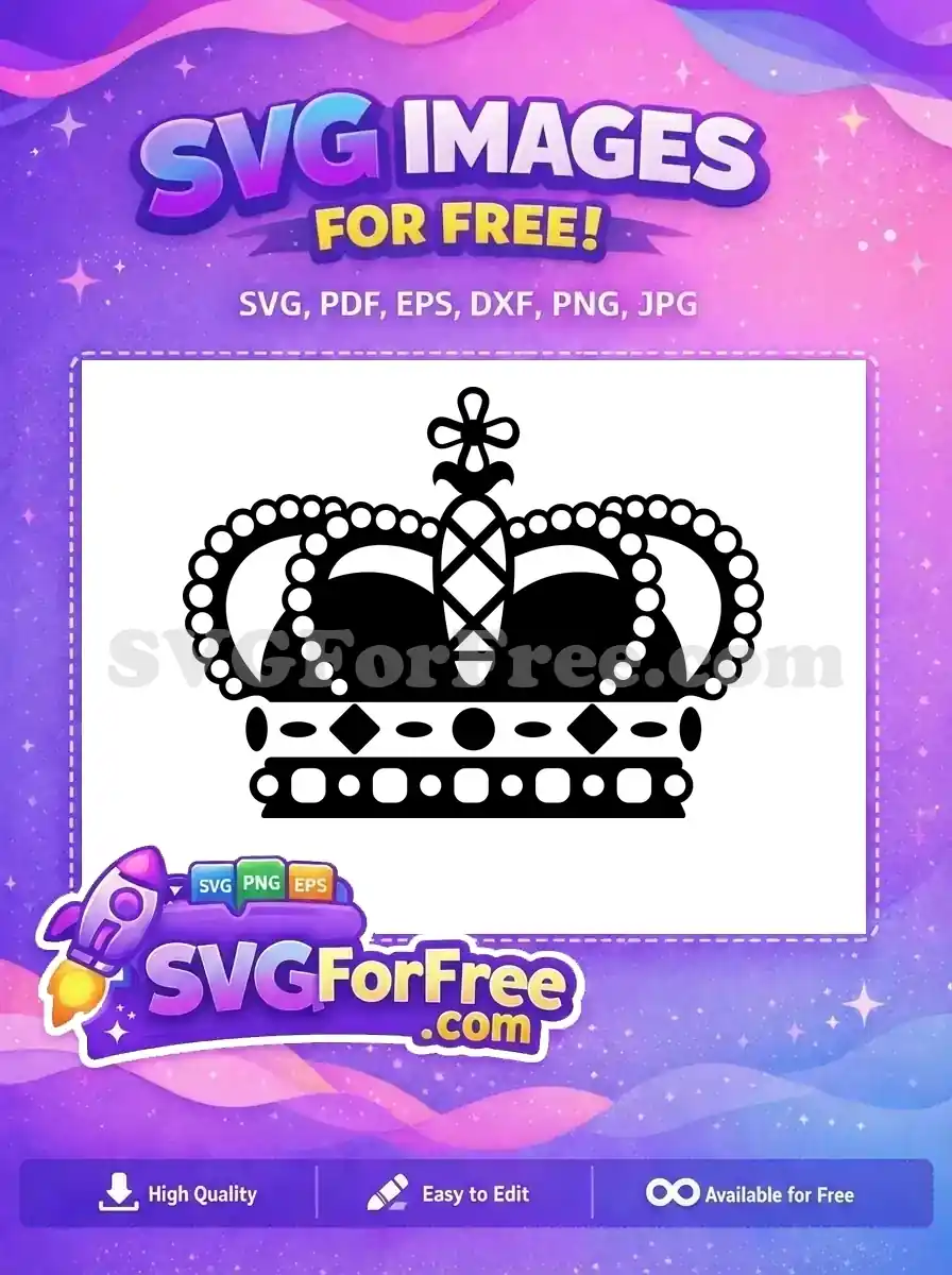 Free Black Crown Free Royal King Queen Free SVG 5
