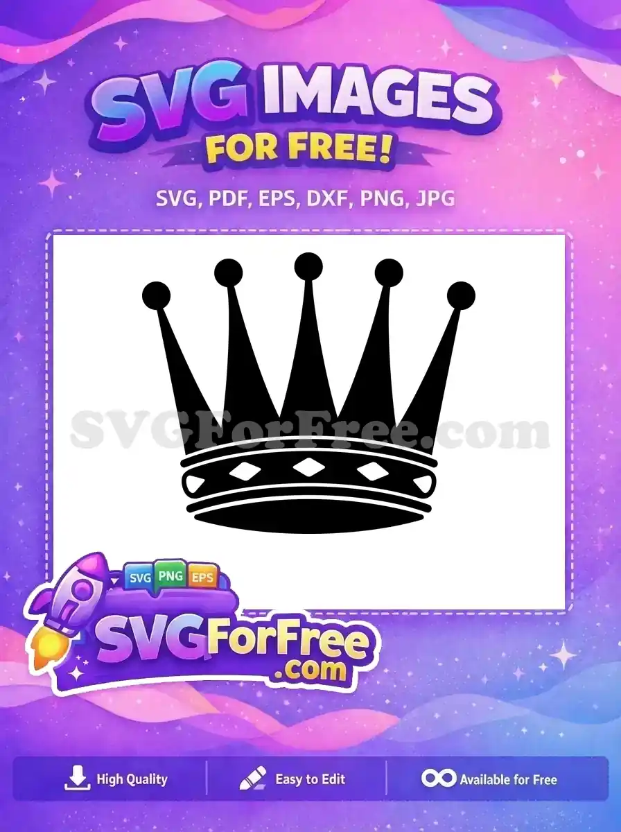 Free Black Crown Free Royal King Queen Free SVG 6