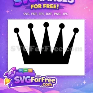 Free Black Crown Free Royal King Queen Free SVG 7