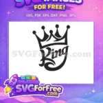Free Royal Crown Free King Design Silhouette Free SVG - Instant Download