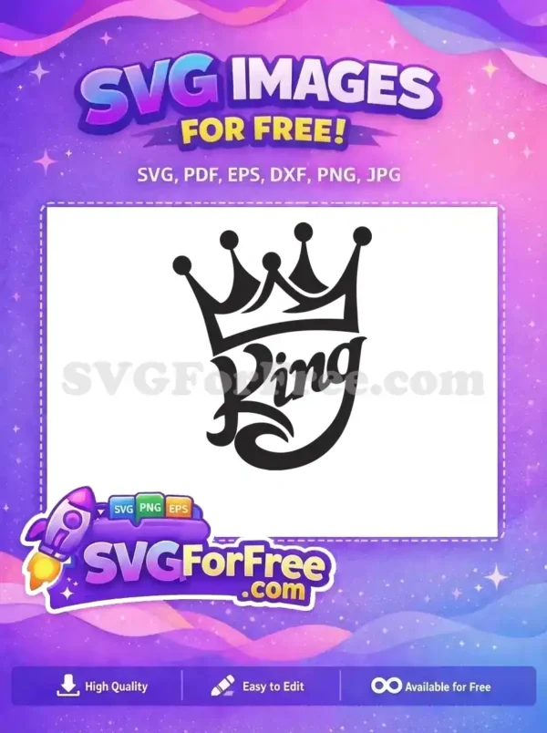 Free Royal Crown Free King Design Silhouette Free SVG