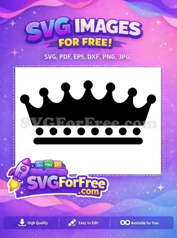 Free Black Crown Free Royal King Queen Free SVG 9