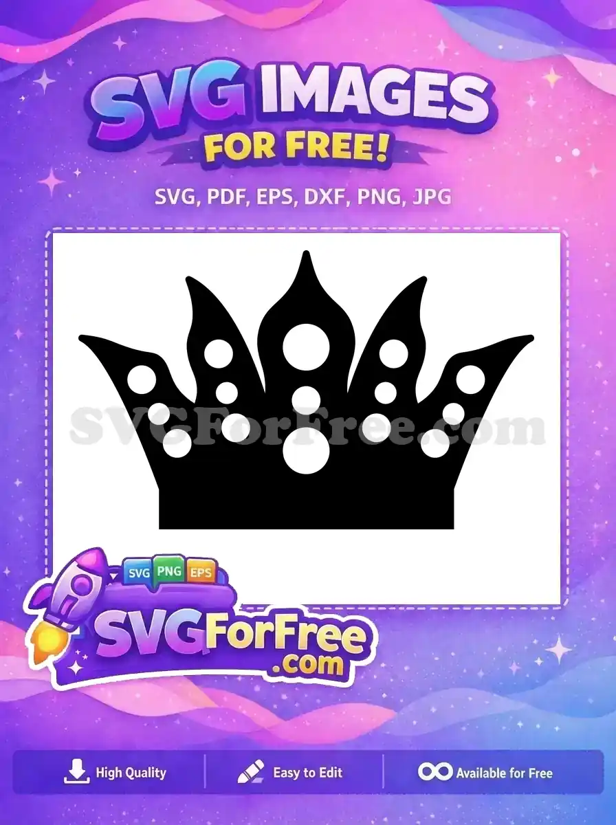 Free Black Crown Free White Jewel King Free SVG