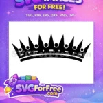 Free Spiked Crown Free Royal Black King Free SVG - Instant Download