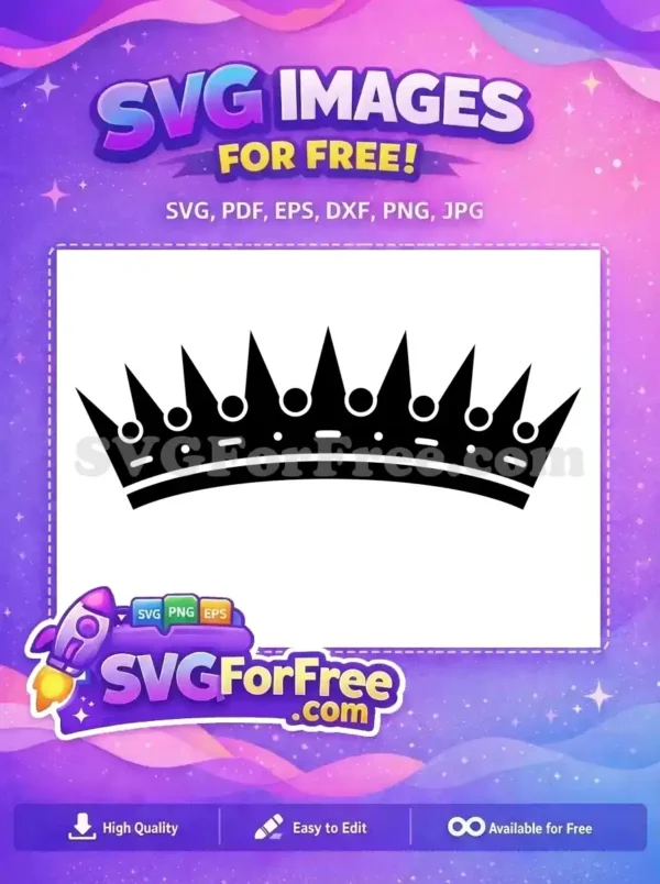 Free Spiked Crown Free Royal Black King Free SVG