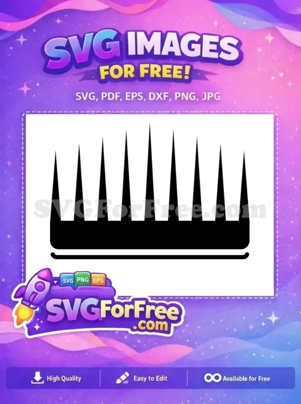 Free Spiked Crown Free Black Silhouette King Free SVG