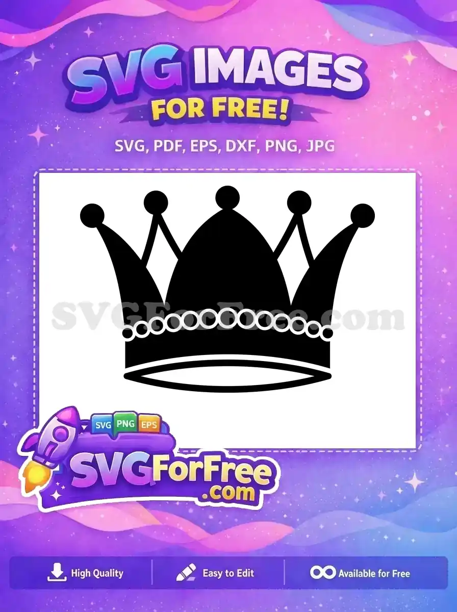 Free Black Crown Free King Queen Design Free SVG 2