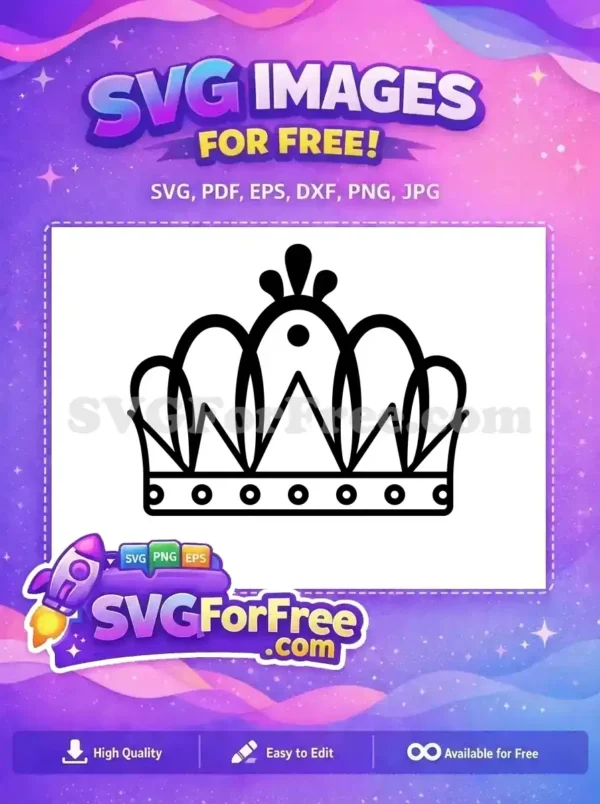 Free Black Crown Free Royal King Queen Free SVG 11