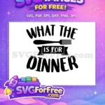 Free Dinner Fork Free Kitchen What's For Dinner Free SVG - Instant Download