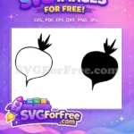 Free Beet Silhouette Free Kitchen Clipart Vegetable Free SVG - Instant Download