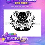Free Cute Koala Face Free Vector Funny Free SVG - Instant Download
