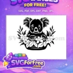 Free Cute Koala Face Free Vector Art Free SVG - Instant Download