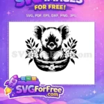 Free Cute Koala Face Free Vector Smiling Animal Free SVG - Instant Download