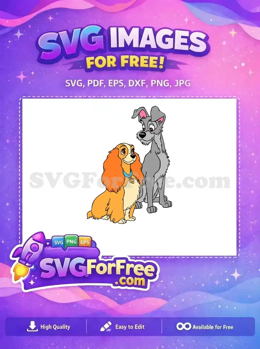 Free Orange Lady Free Grey Tramp Lady and the Tramp Free SVG 1