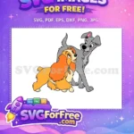Free Lady Orange Hair Free Tramp Gray Lady and Tramp Free SVG - Instant Download