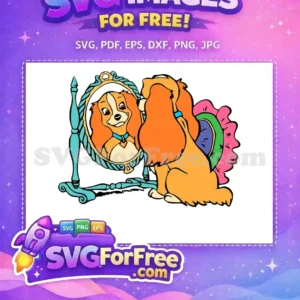 Free Blonde Lady Mirror Free Turquoise Accents Lady Tramp Free SVG